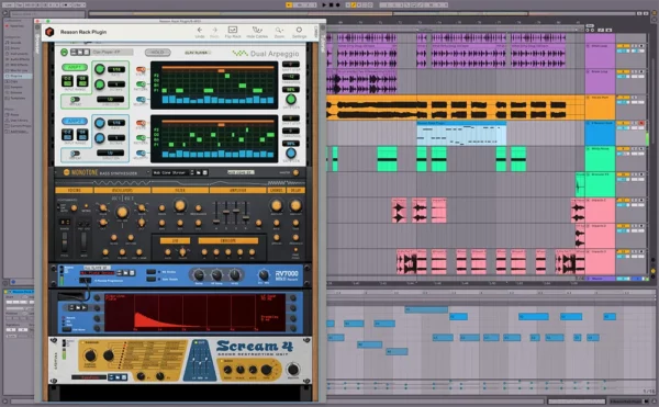 Reason 12 siendo usado como plugin dentro de Ableton Live