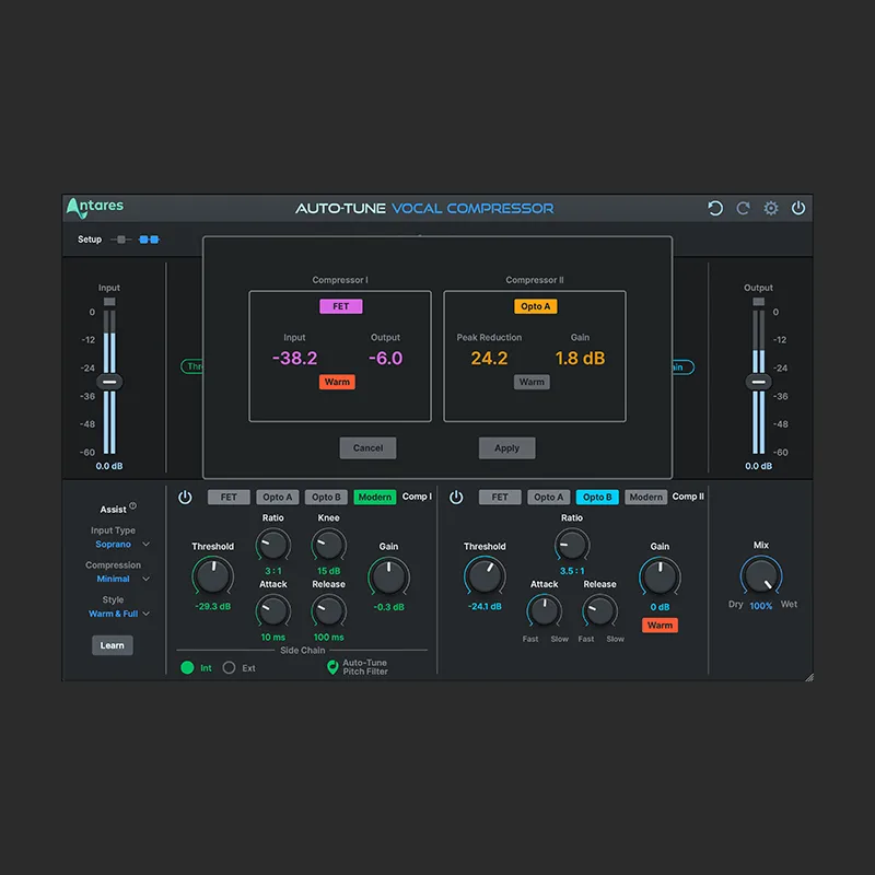 Auto-Tune Vocal Compressor de Antares | Plugsónico, México - Compresor, Efectos, Plugin de audio.