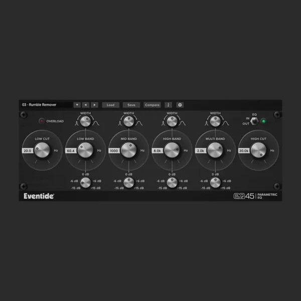 EQ45 de Eventide | Plugsónico, México - Efectos, Ecualizador, EQ, Plugin de audio.