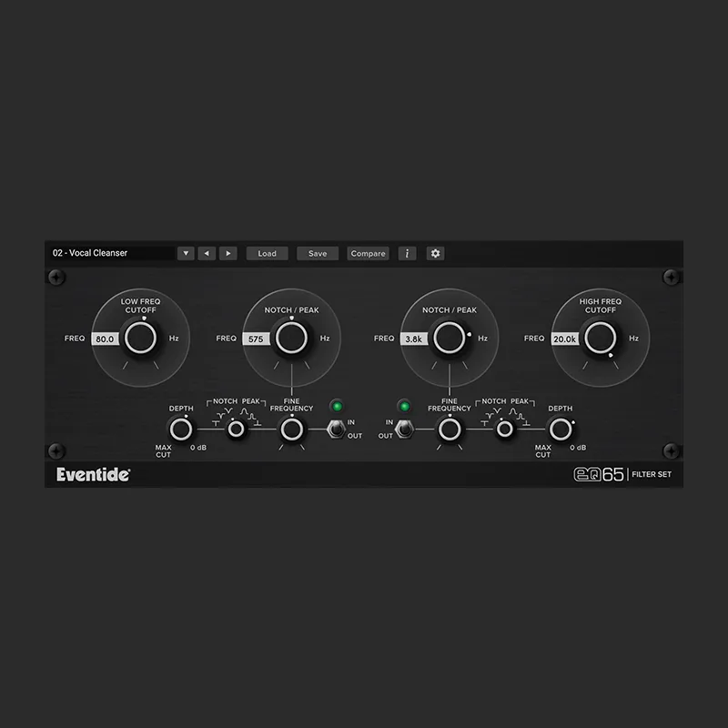 EQ65 de Eventide | Plugsónico, México - Urei 565, Filtros, EQ, Plugin de audio.