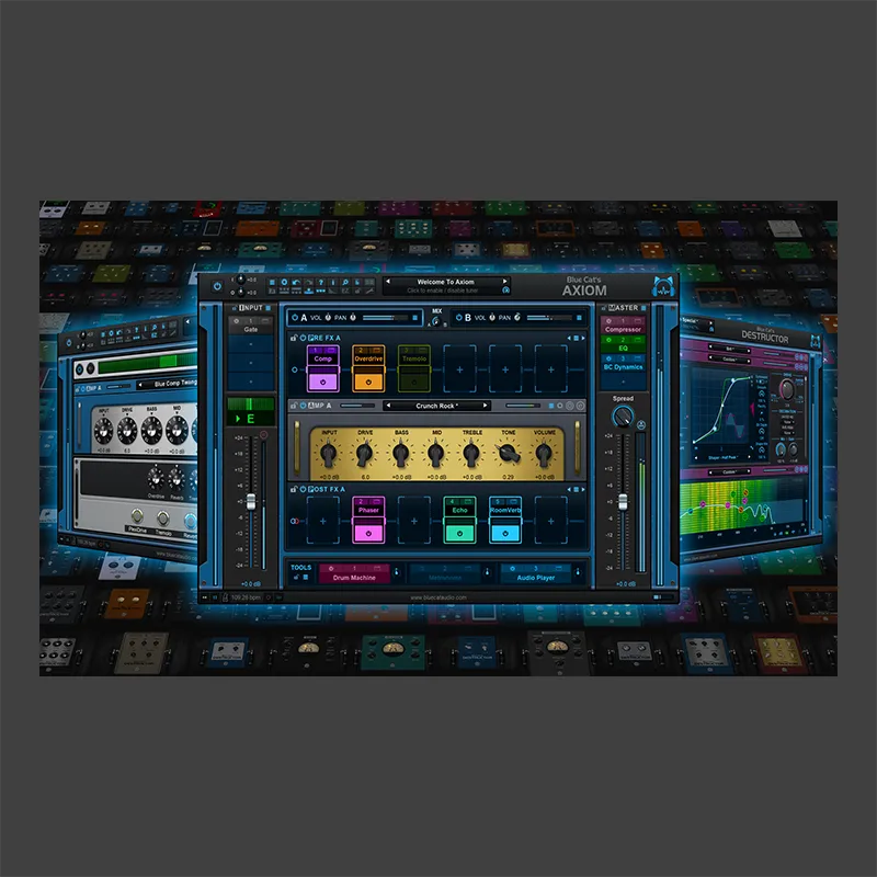 Axiom V2 de Blue Cat Audio. Simulado de amplificador con multiefectos | Plugsónico, México