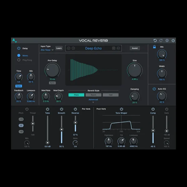 Auto-Tune Vocal Reverb de Antares | Plugsónico, tienda de plugins VST y software profesional de audio en México