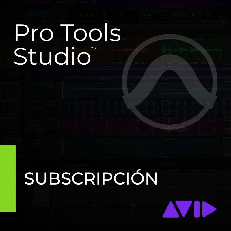 Pro Tools Studio - Subscripción anual de AVID en Plugsónico